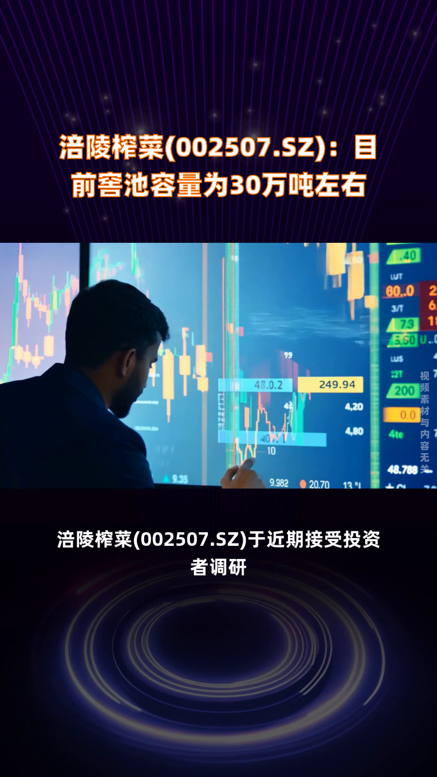 涪陵榨菜(002507.SZ):目前窖池容量为30万吨左右|快报