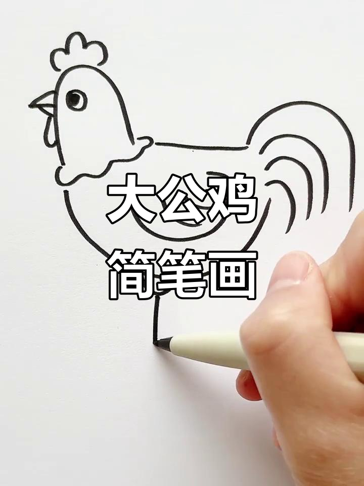 15秒学会画大公鸡，简单又可爱！