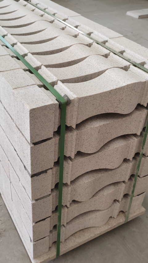 @虾红栏杆@虾红花瓶@虾红花岗岩石材@别墅外墙虾红石材