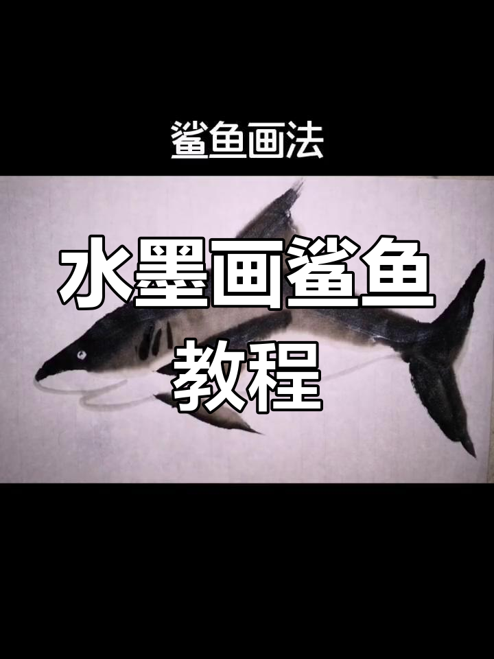 用水墨画鲨鱼,轻松掌握写意技巧