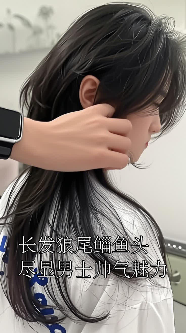 长发狼尾鲻鱼头,尽显男士帅气魅力