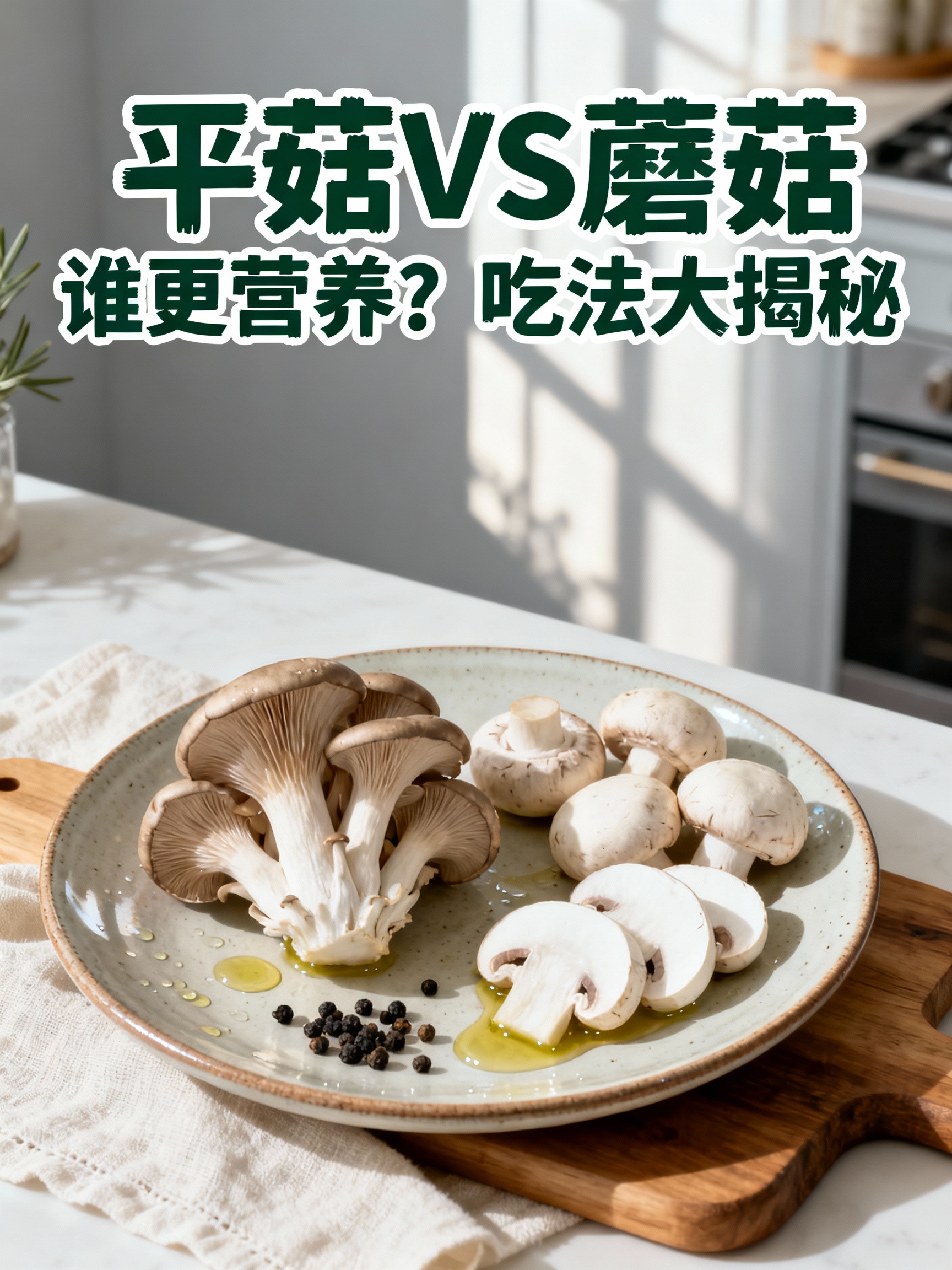 平菇和蘑菇谁更营养?吃法大揭秘