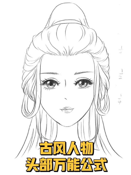 古风漫画人物头部的万能公式,动漫手绘