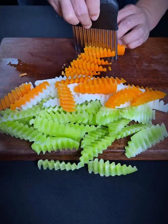 莴笋山药炒八爪鱼学我这样做，好看又好吃#在家做美食 #吃出仪式感 #八爪鱼
