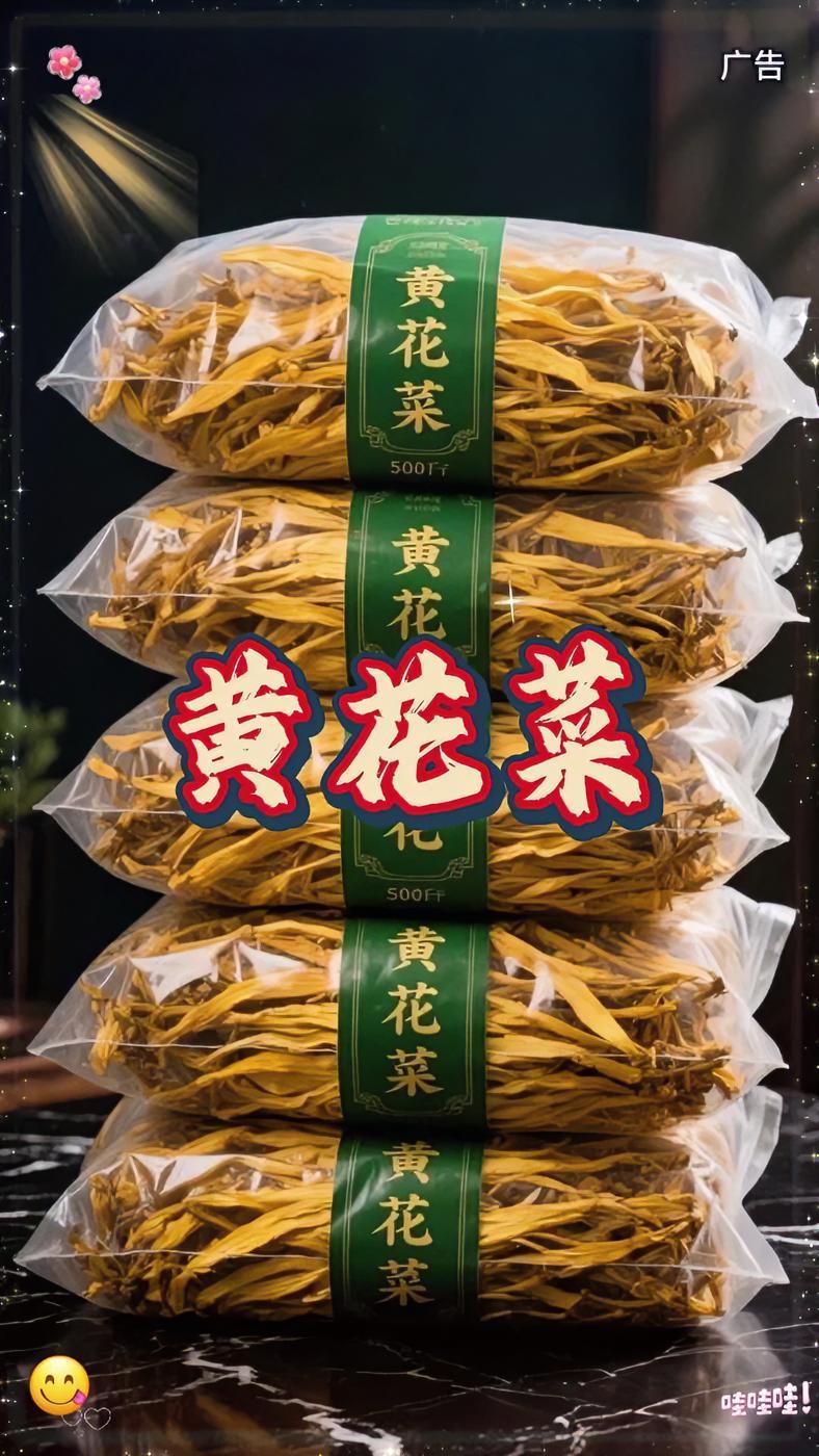 《干黄花菜：餐桌上的宝藏食材》干黄花菜是被低估的食材！它颜色金黄，形状细长！泡发后可用于煲