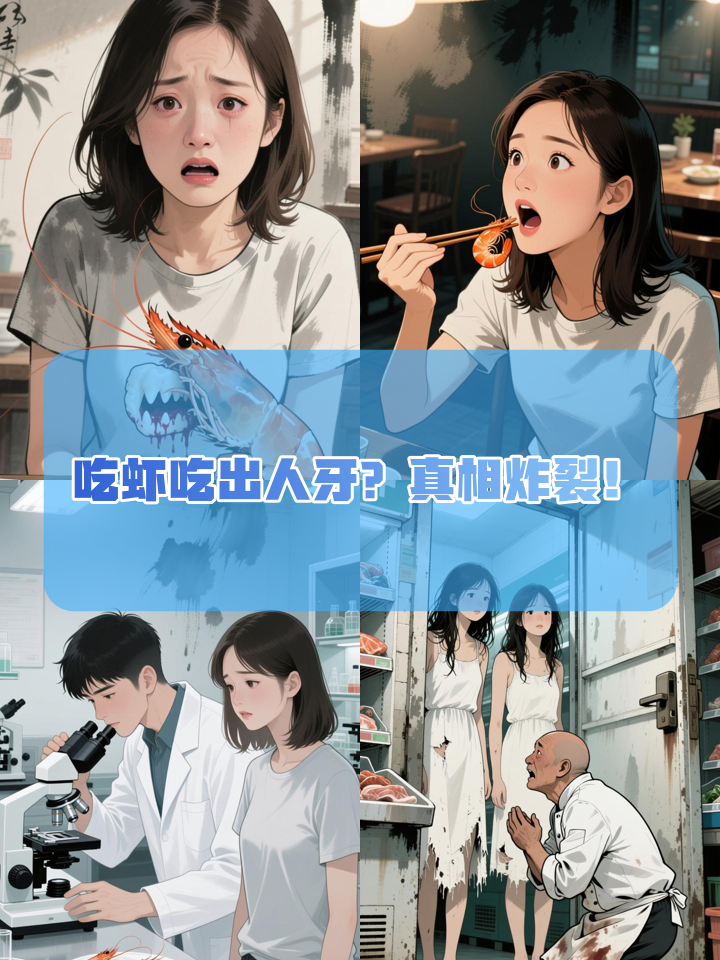女孩吃虾惊现人类牙齿，法医男友验出恐怖真相