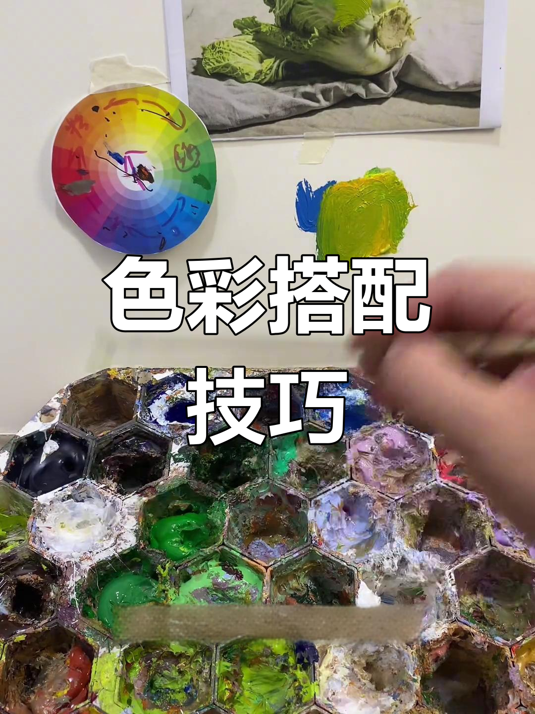 如何调配白菜色,掌握暗面与环境的色彩关系