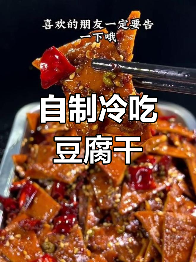 轻松自制冷吃豆腐干,麻辣鲜香停不下来