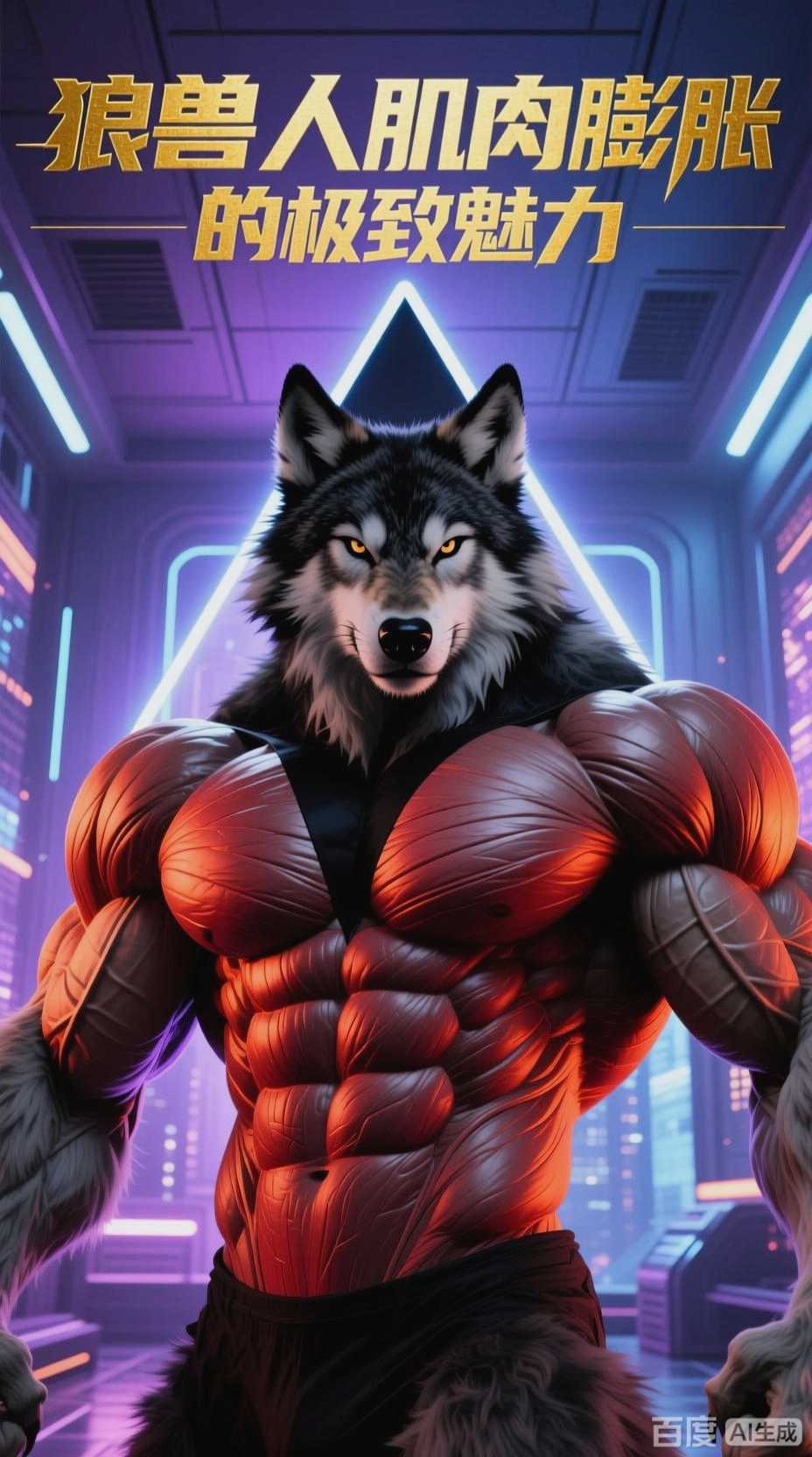 狼兽人肌肉的极致展现