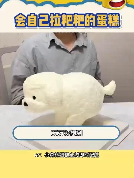 没想到蛋糕直接拉了坨大的！