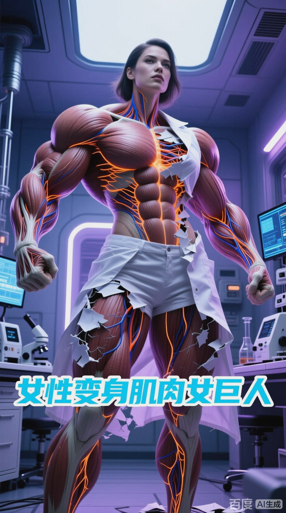女性变身肌肉女巨人的奇幻之旅