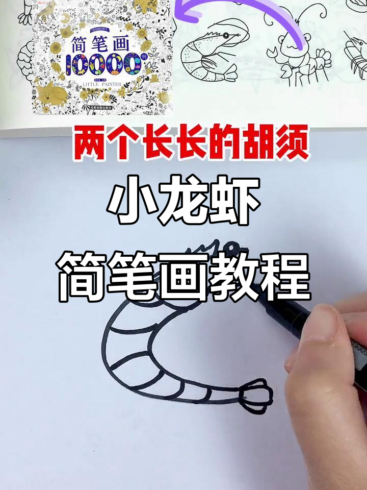 轻松学画小龙虾,简单步骤教你画出可爱形象