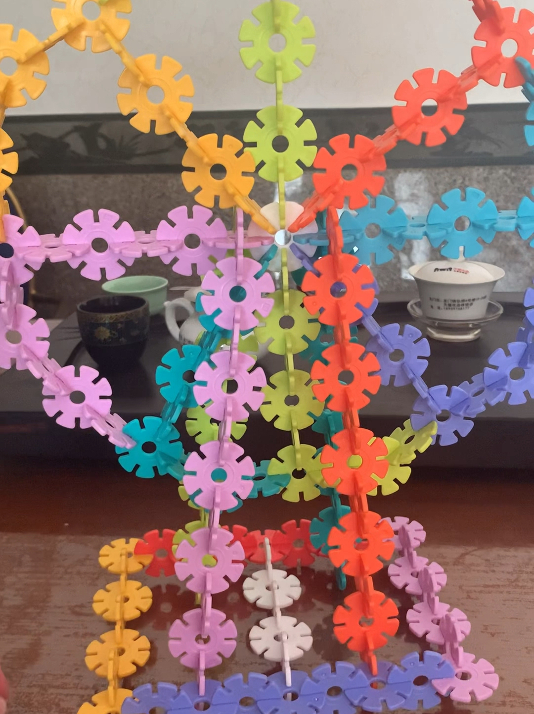 雪花片拼插之摩天轮教程,想学的点赞收藏!