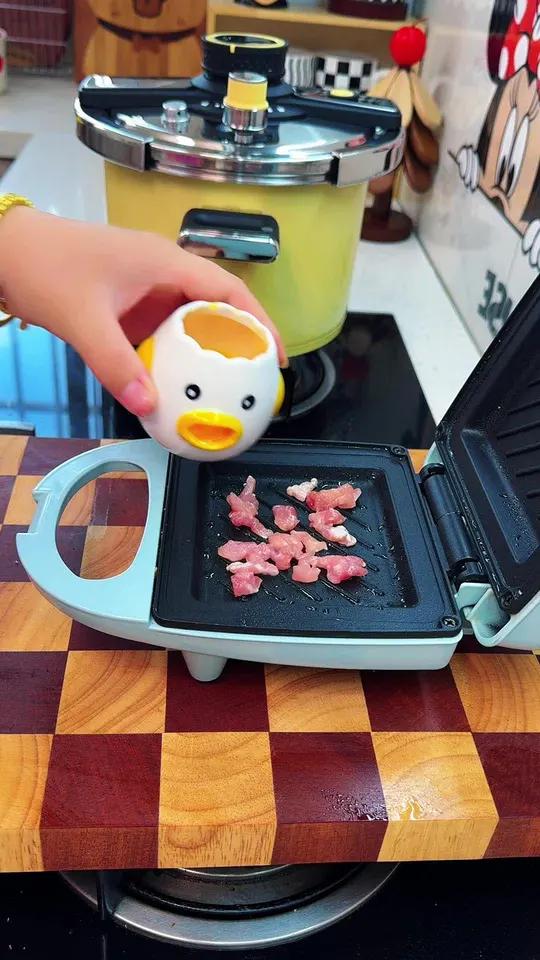 小朋友的早餐 不需要早起,花两分钟就做好一个三明治我的生活日记早餐三明治学会快去试试吧