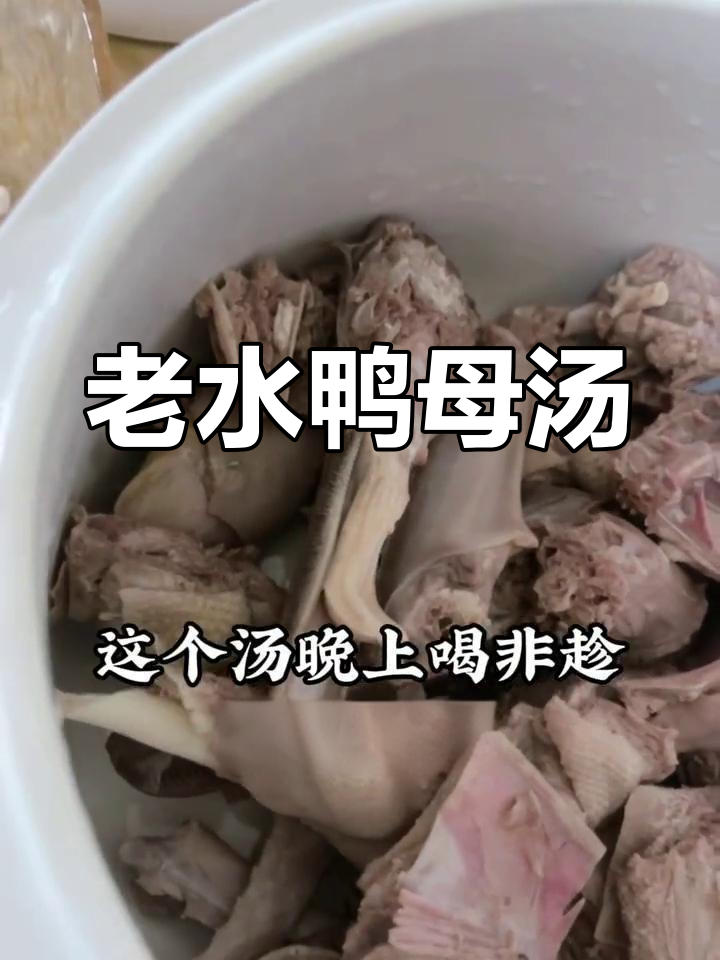 晚上喝老水鸭母汤,清甜又营养