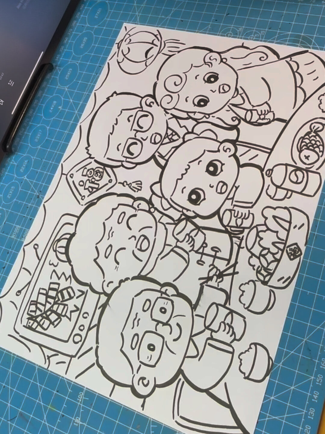 年夜饭过新年我爱我家—主题画儿童画