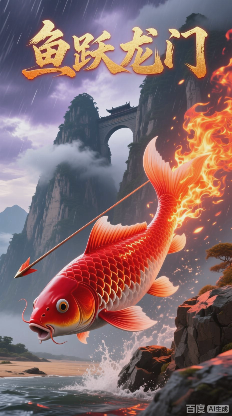 鲤鱼跳龙门，勇气成就梦想
