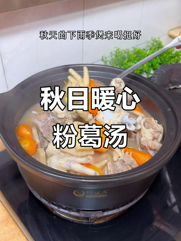 秋季雨水多,煲一碗香浓粉葛板栗汤给家人喝