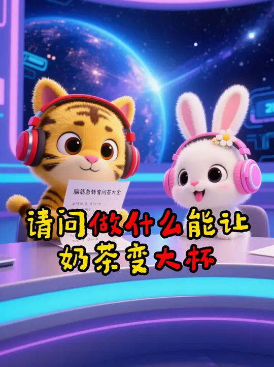脑筋急转弯:做什么能让中杯奶茶变大杯?