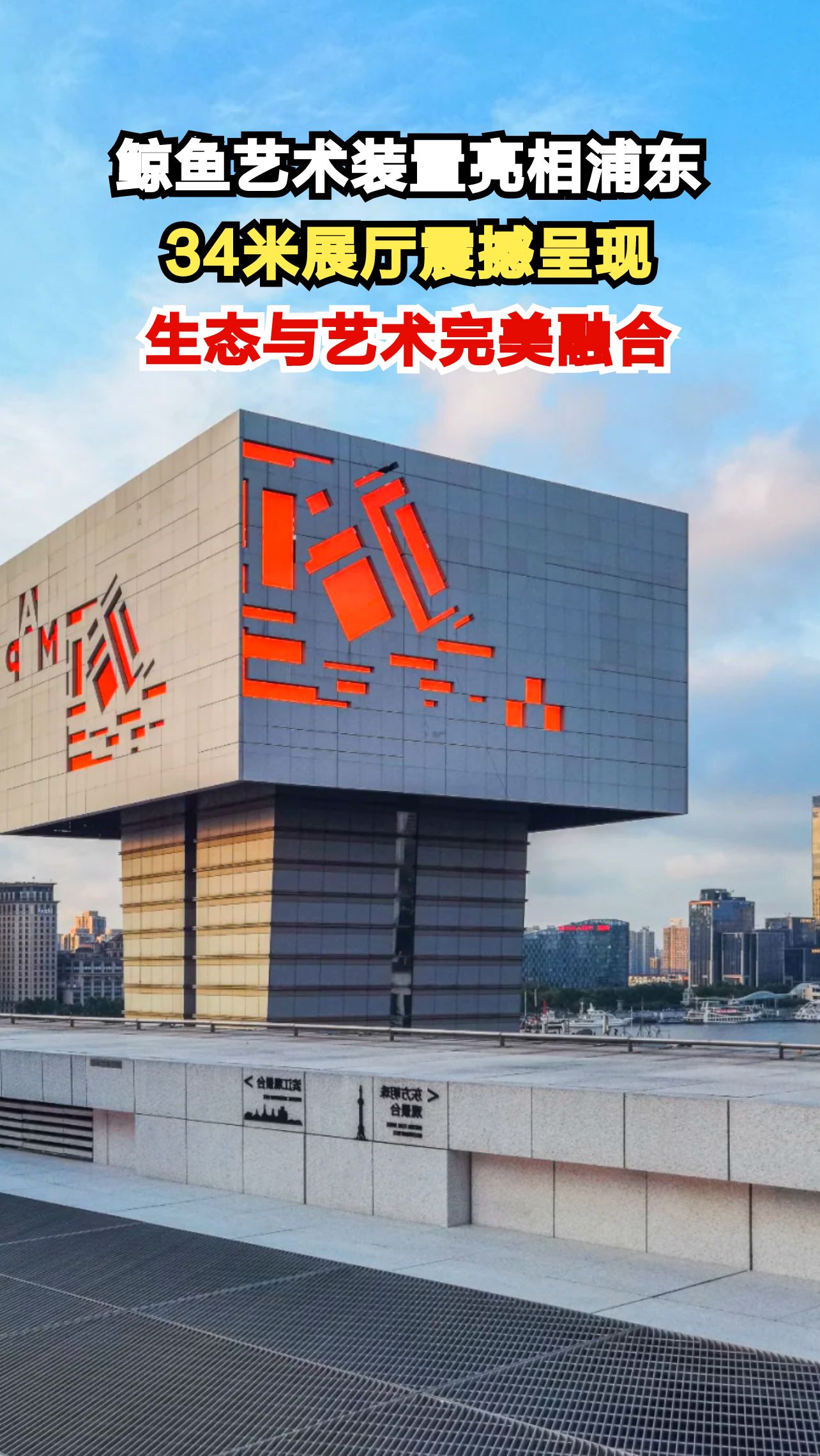 浦东美术馆惊现巨型鲸鱼艺术装置，34米高展厅如何打造沉浸式海洋世界？