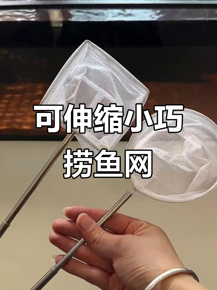 伸缩捞鱼网,轻松换水不伤鱼
