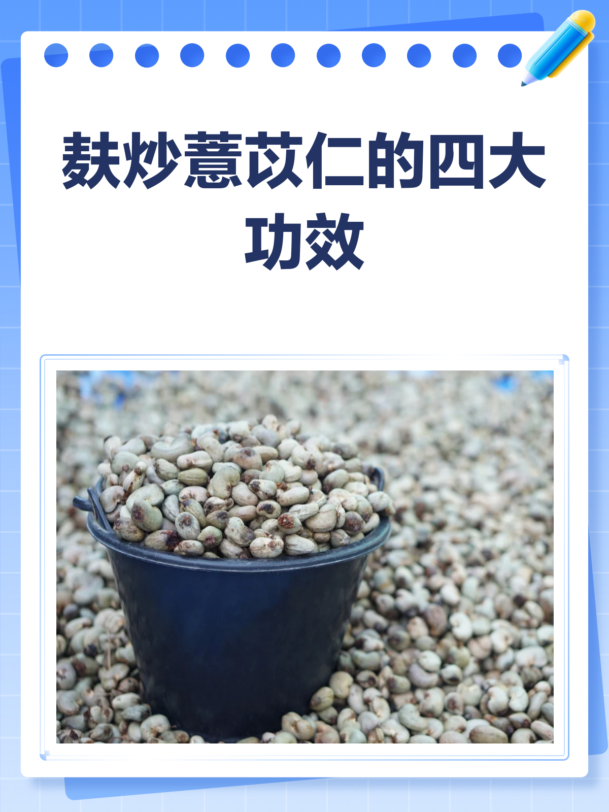 麸炒薏苡仁,祛湿健脾的“秘密武器”