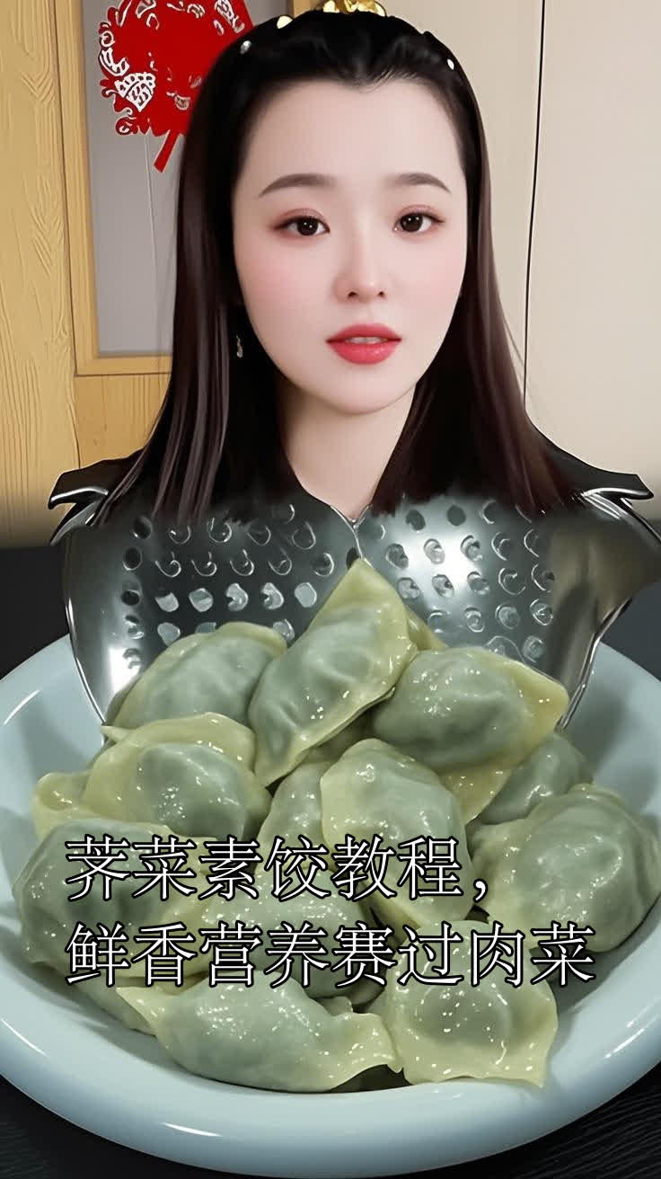 荠菜素饺教程，鲜香营养赛过肉菜