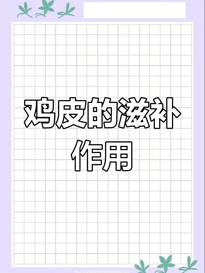 鸡皮富含胶原蛋白,营养丰富,具有美容养颜功效