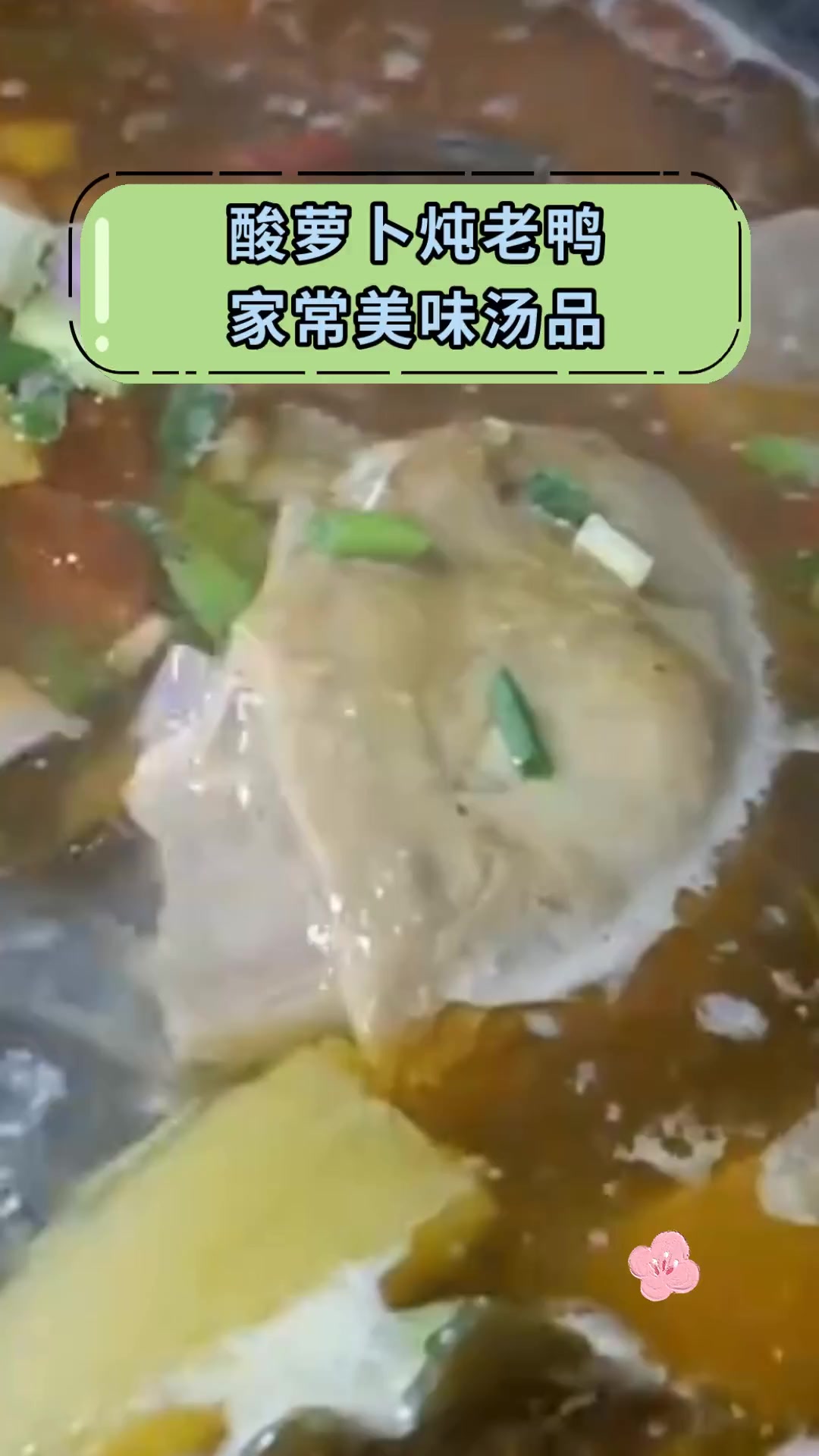 酸萝卜炖老鸭,家常美味汤品