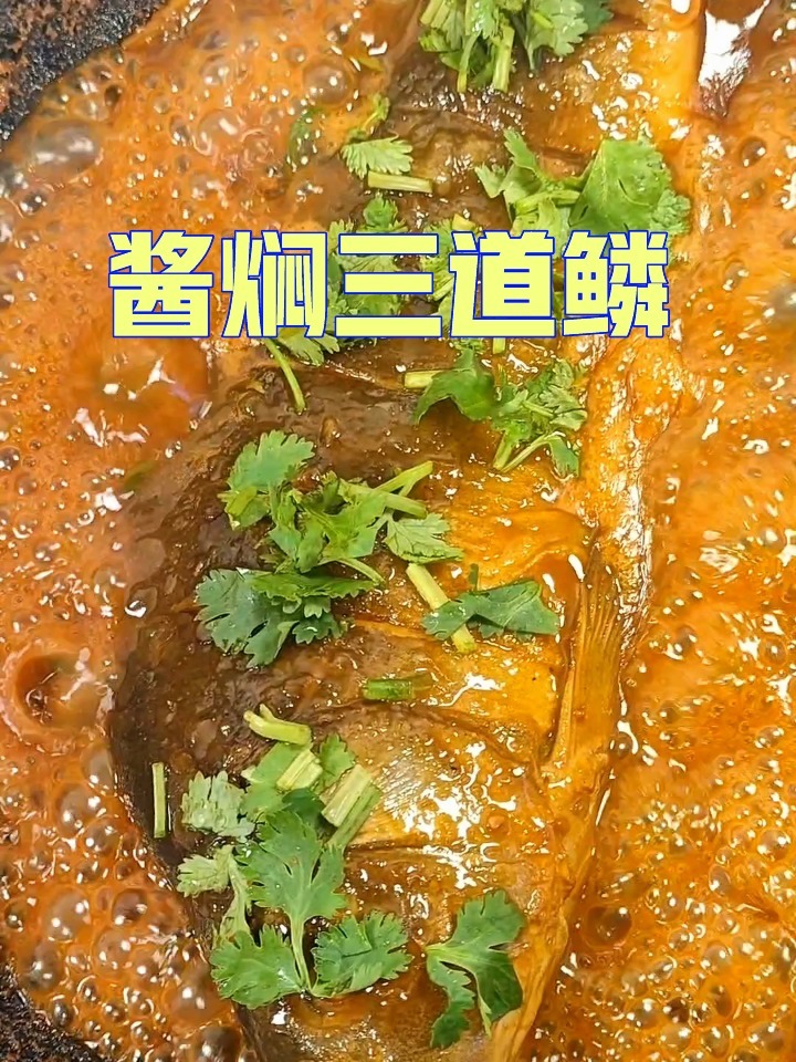 家常炖鱼,酱焖三道鳞