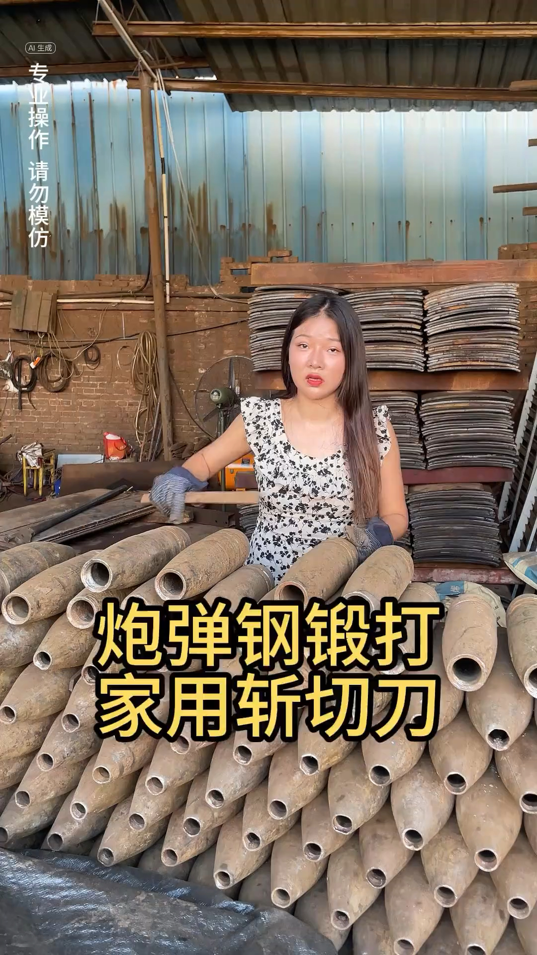 炮弹钢手工锻打菜刀