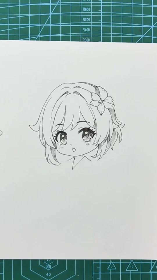 Q版头像半侧面的画法