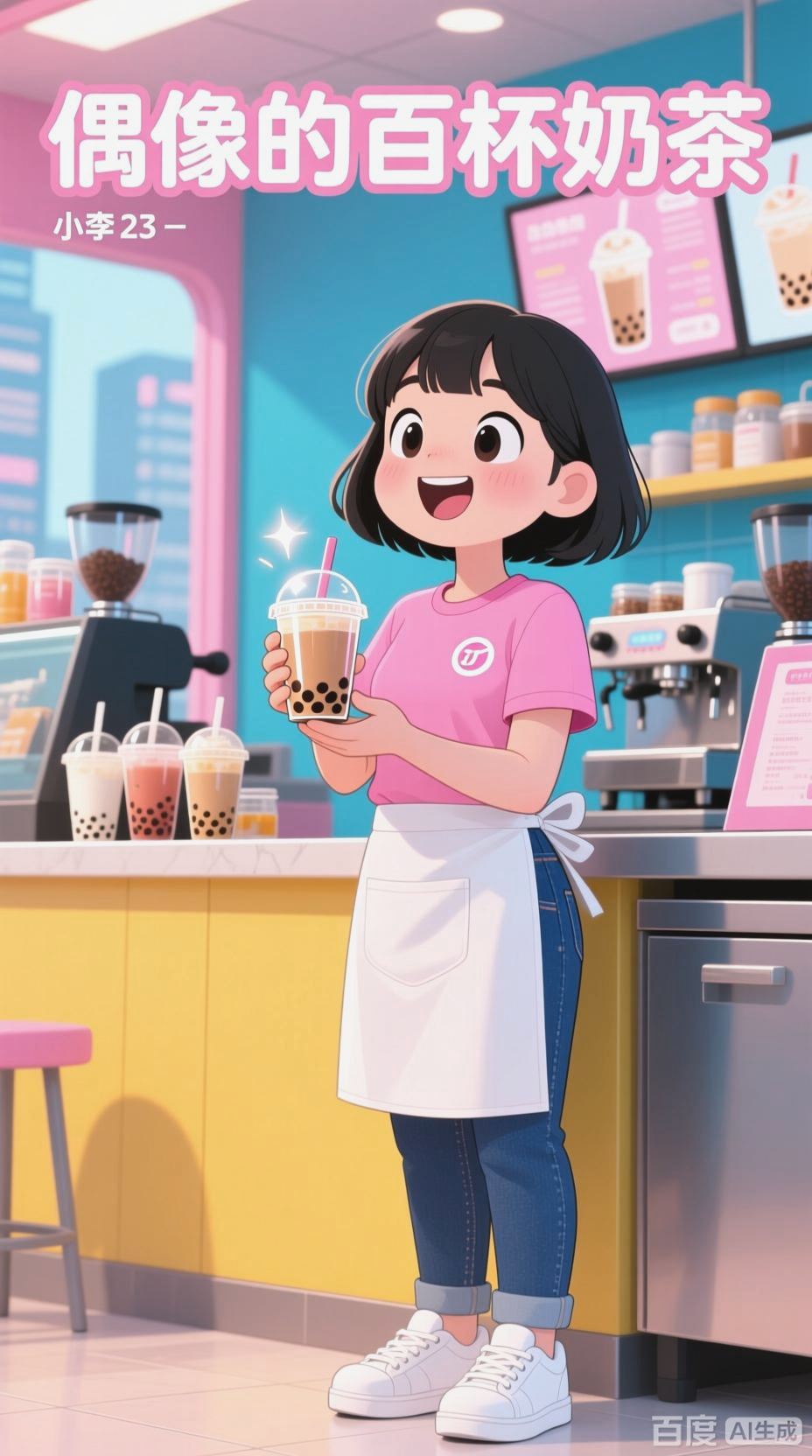 奶茶店偶遇偶像，惊喜五星好评