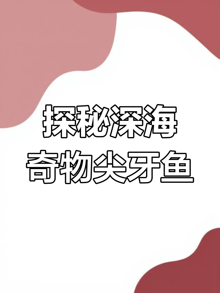 深海顶级捕食者尖牙鱼,牙齿锋利外形奇特