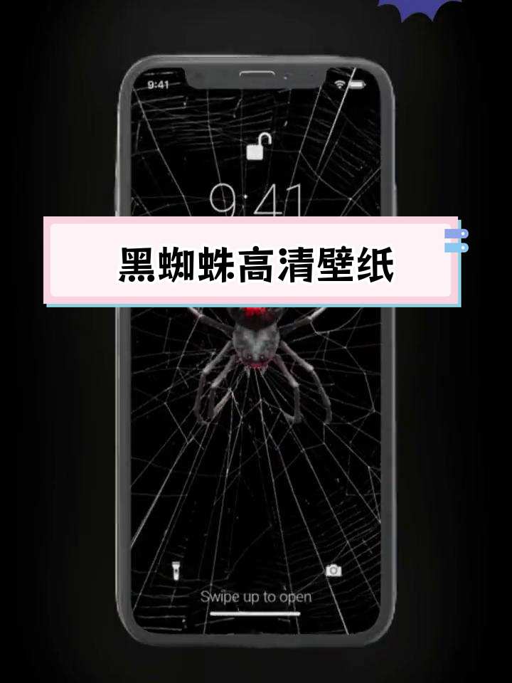 裸眼立体3D动态壁纸:黑蜘蛛效果惊艳