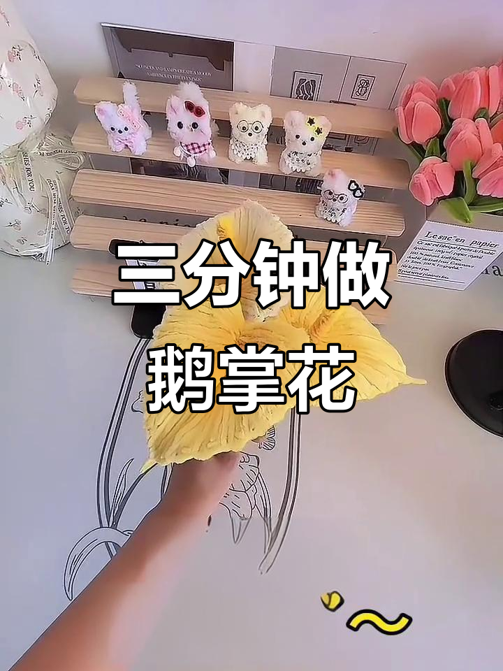 轻松做出鹅掌花，三分钟搞定创意手工礼物