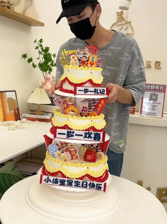 南京多层周岁蛋糕
