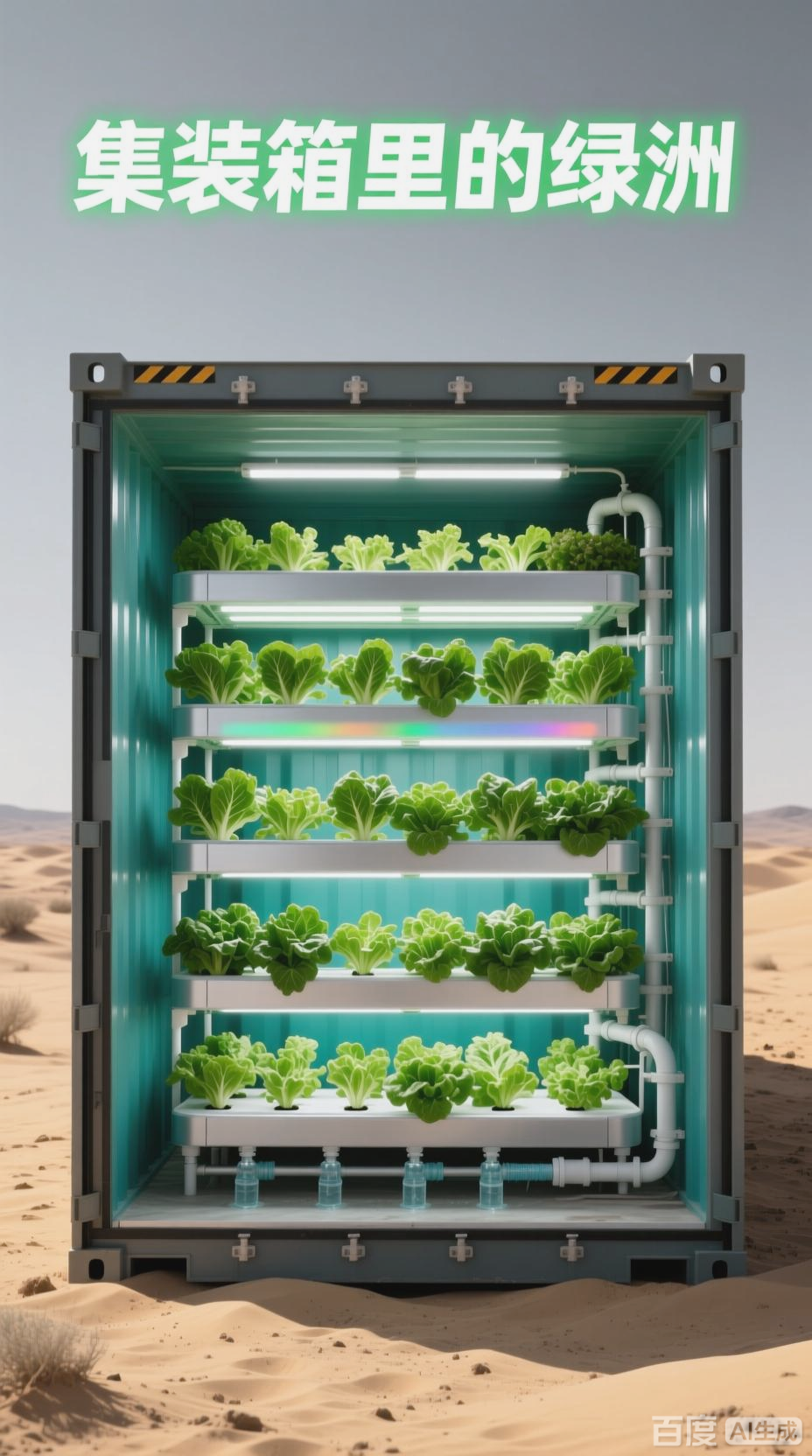 集装箱种菜，干旱变绿洲