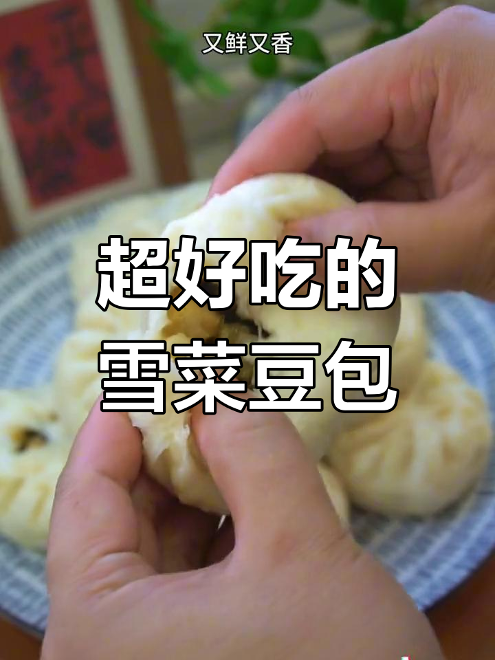 雪菜豆腐包子,香气扑鼻,比肉包更好吃