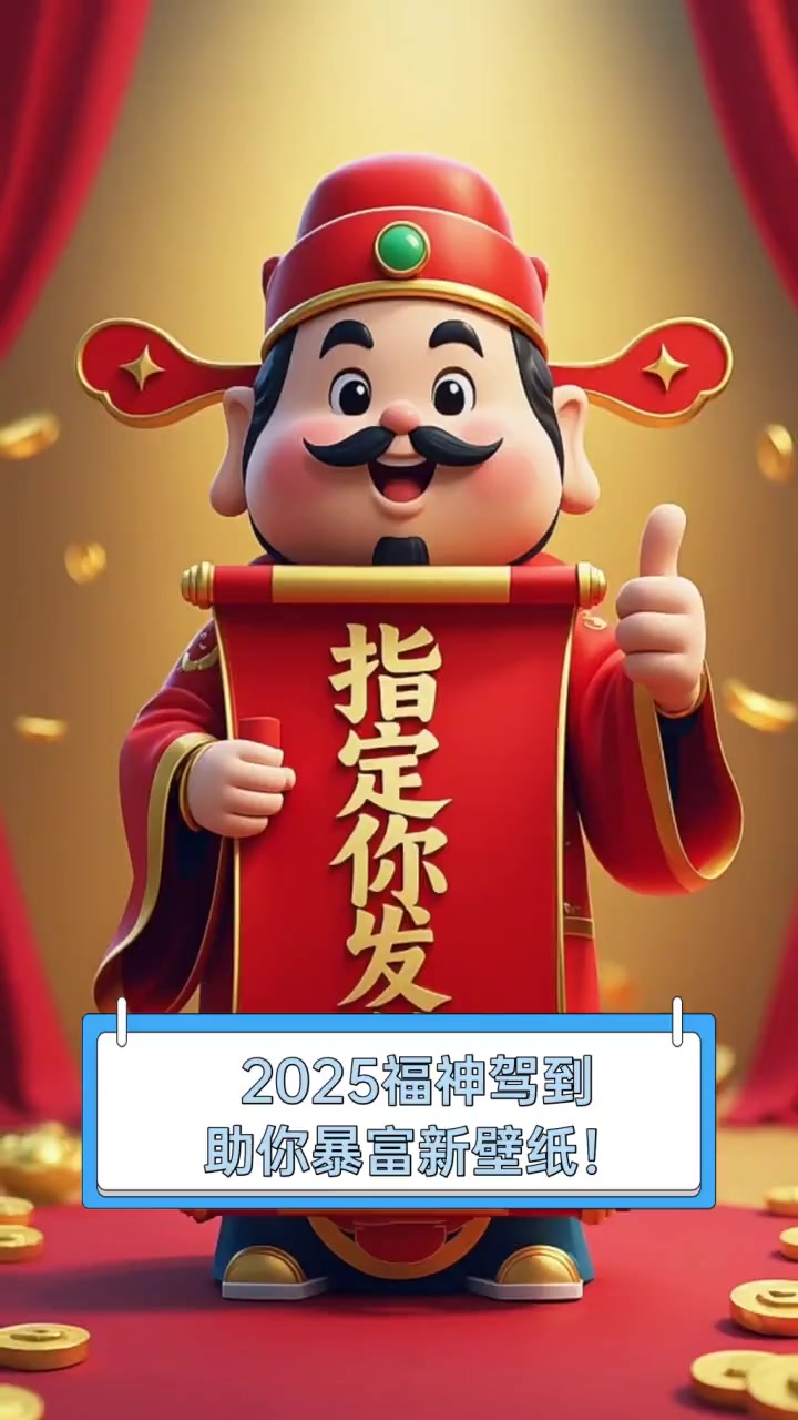 2025福神驾到,助你暴富新壁纸!