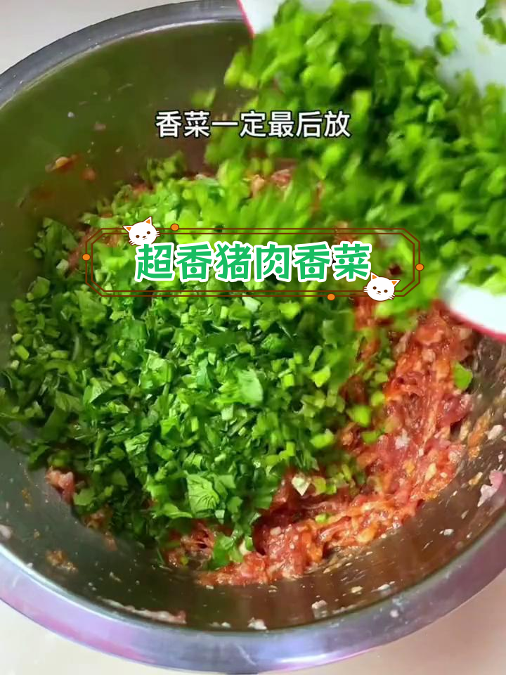 猪肉香菜馅,香气扑鼻!包饺子、汆丸子都能做