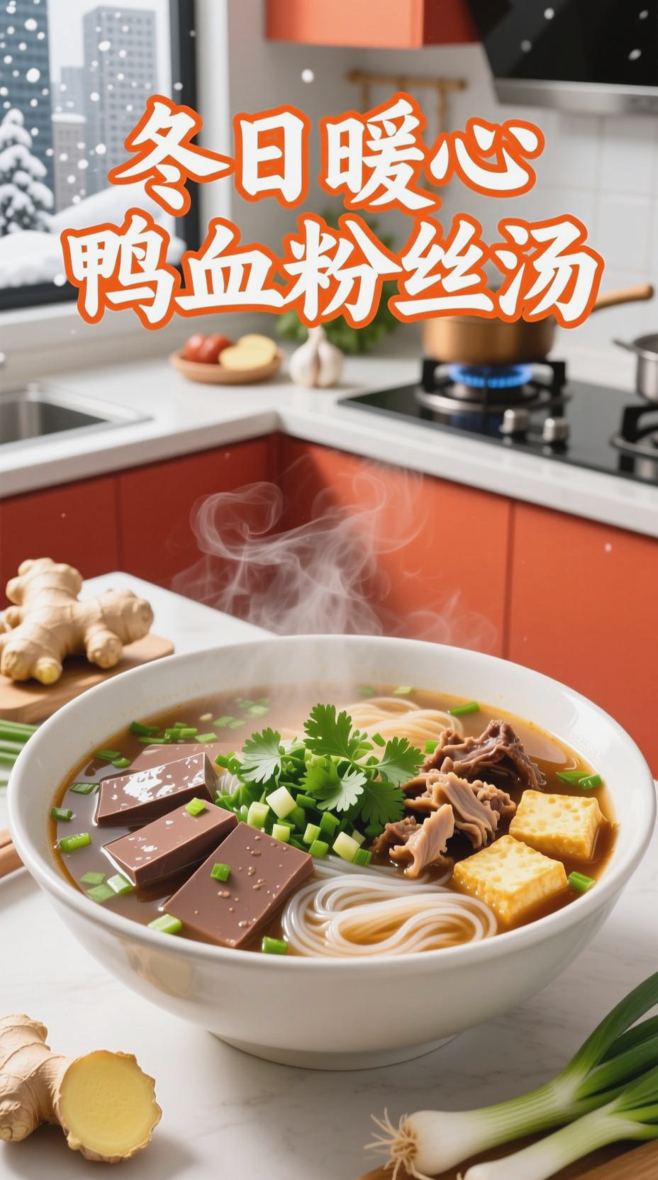 复刻经典江苏小吃鸭血粉丝汤