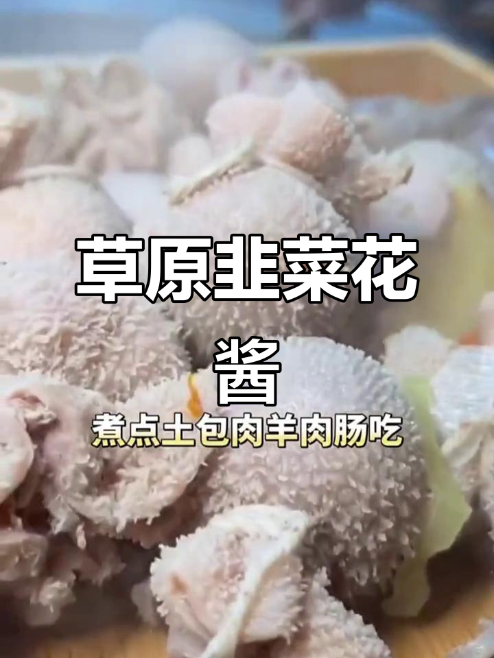 草原野生韭菜花酱,搭配土花肉和羊肉肠,味道翻倍!