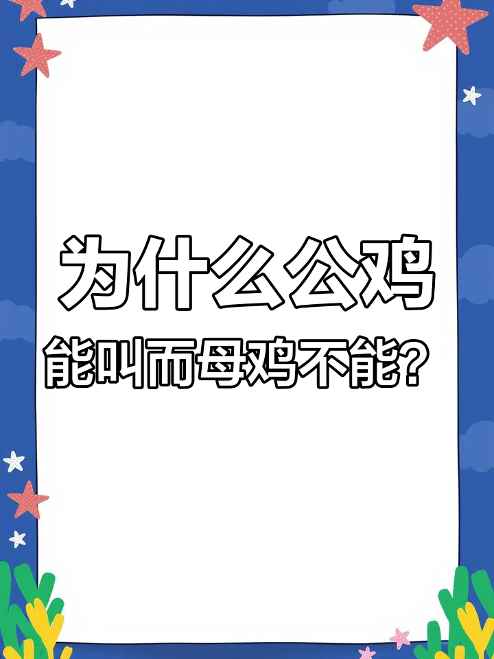 公鸡打鸣母鸡咯哒,声音差异背后的秘密