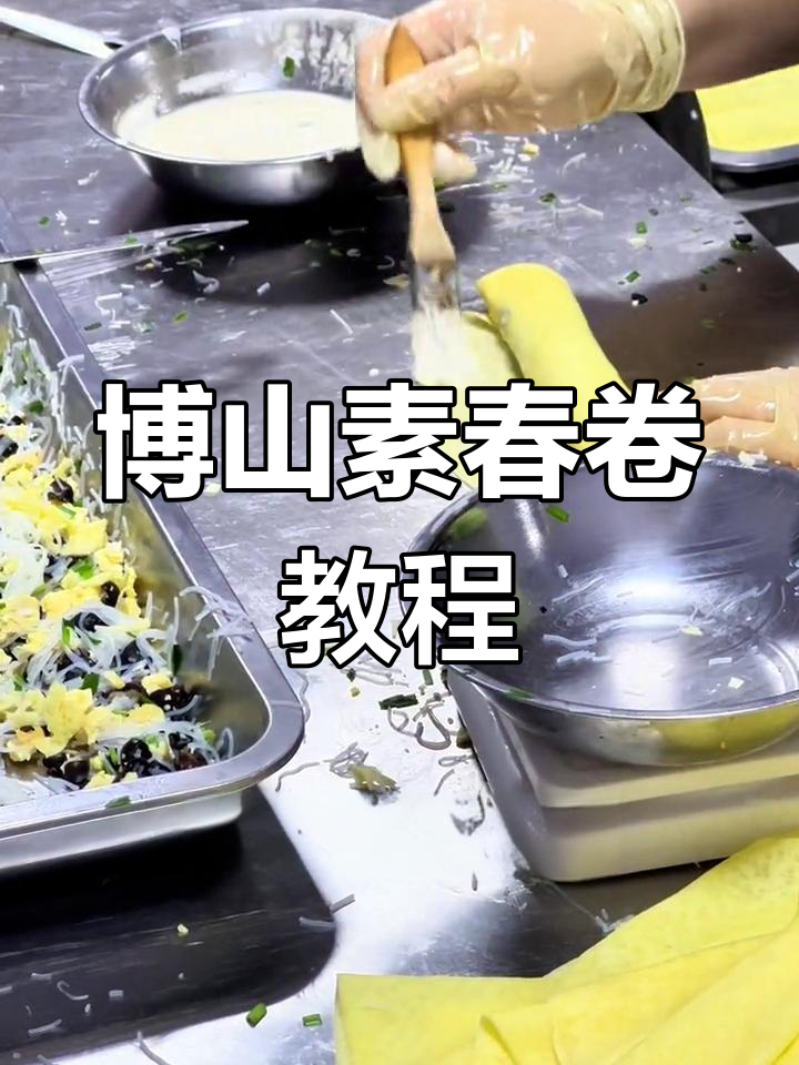 博山素春卷制作全流程,简单步骤教你做美味!
