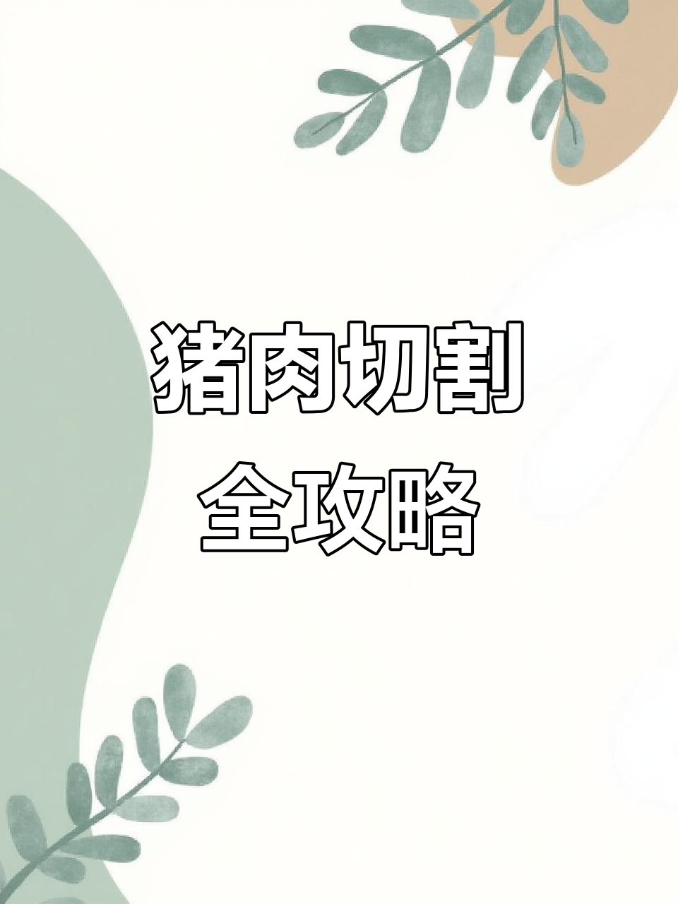 猪肉分割技巧大揭秘,超详细教程来啦!