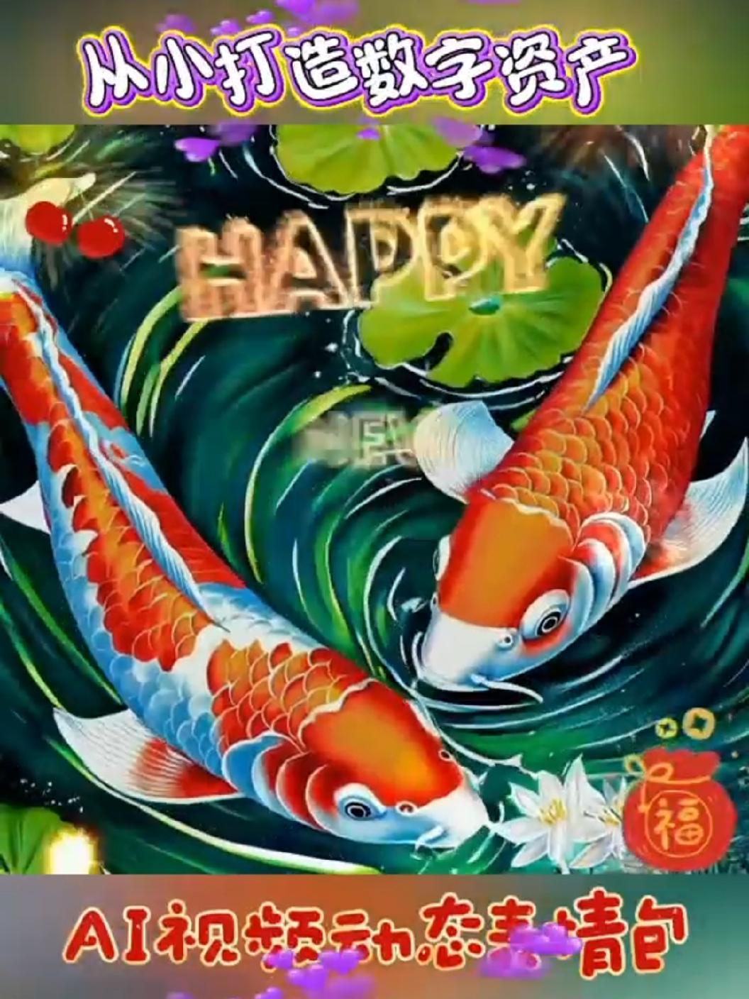 新年快乐,梦想成真,AI短视频动态表情包,AI短视频制作,利用ai趣学双语 2025年第一
