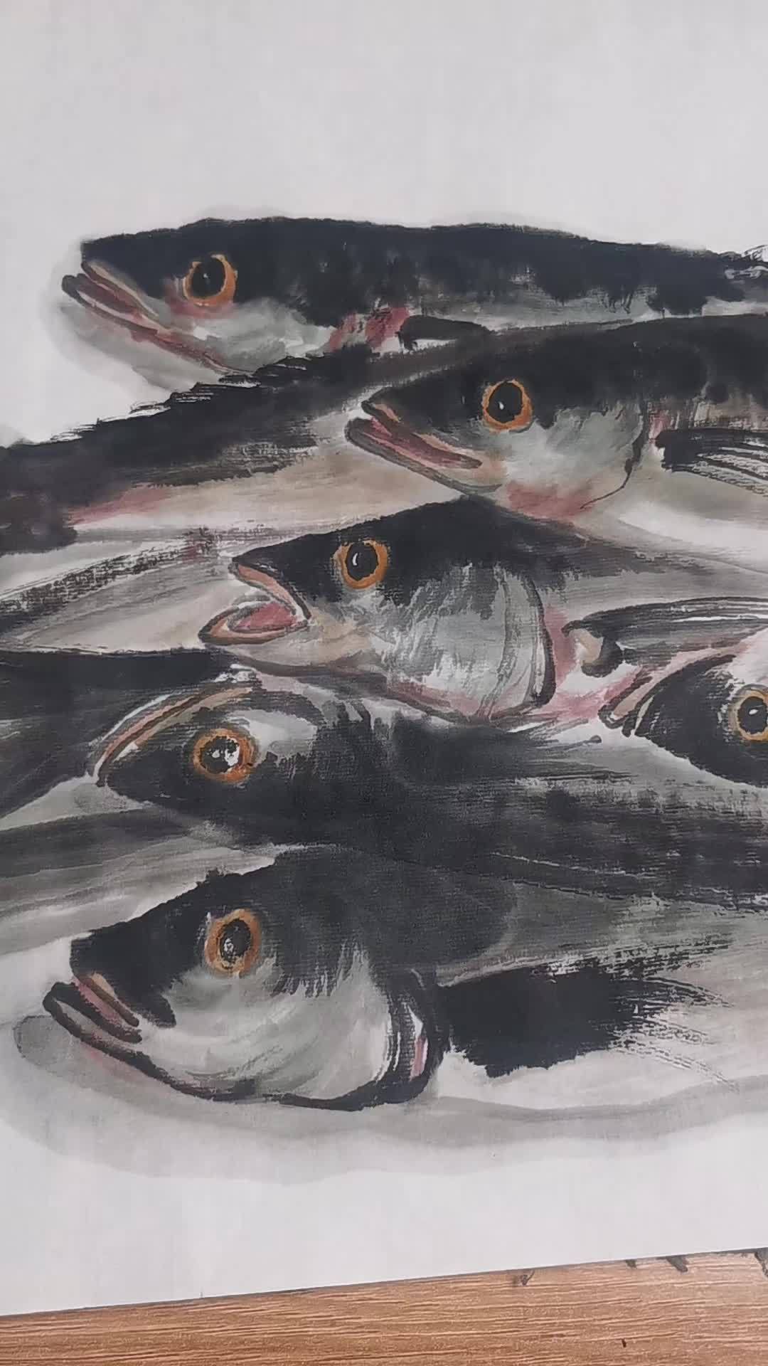 想画就画:画几条鱼 成年人的世界 天黑可以矫情 天亮就得拼命。想画就画,随心所欲,画几条鱼