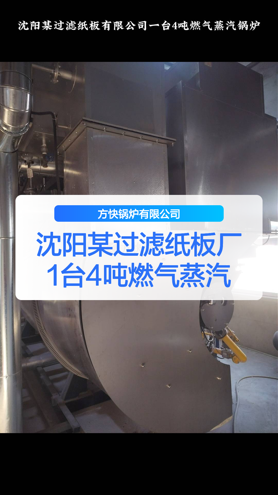 沈阳某纸板厂1台4吨燃气蒸汽过滤
