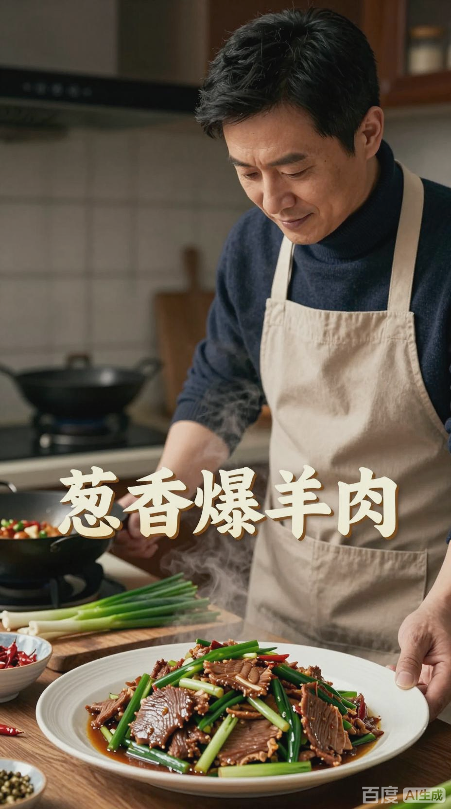 香葱爆羊肉，葱香浓郁的美味佳肴